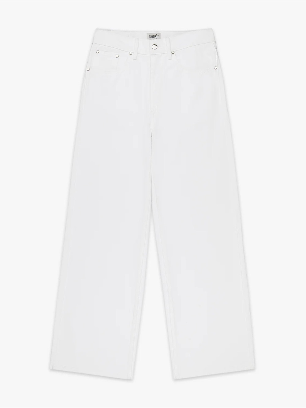 SIEGELMAN STABLE Unisex Denim Coaches Pant White Size XS / 28 VGUC